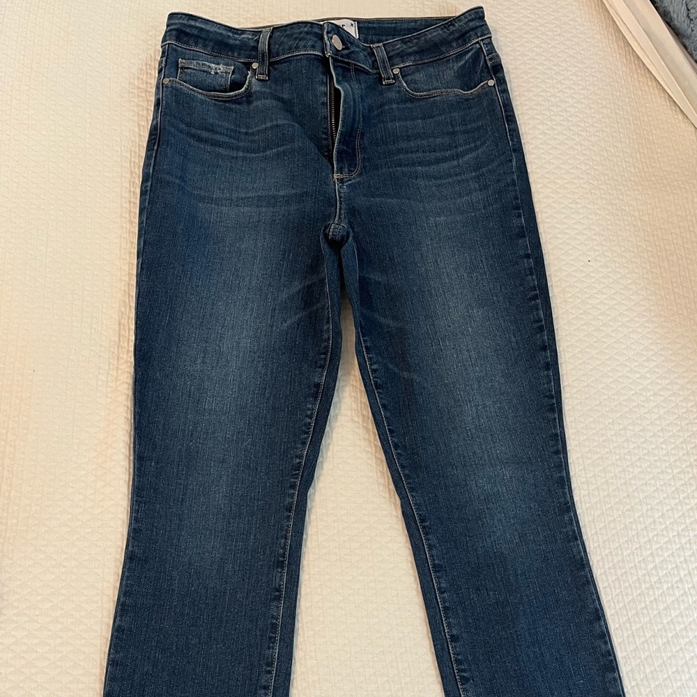 Paige hoxton ankle dark wash jeans size 30
